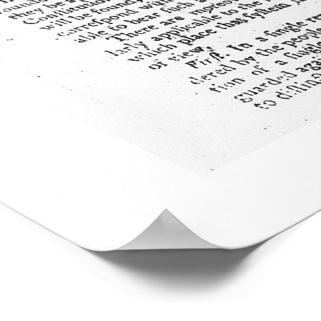 Federalist Papers, 10 51 (1787-1788) Poster Zazzle