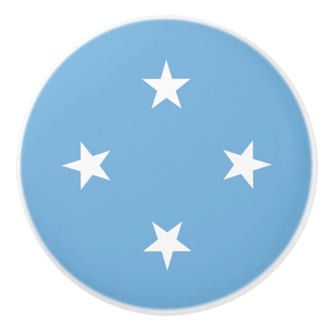 Federated States of Micronesia Flag Ceramic Knob (Front)
