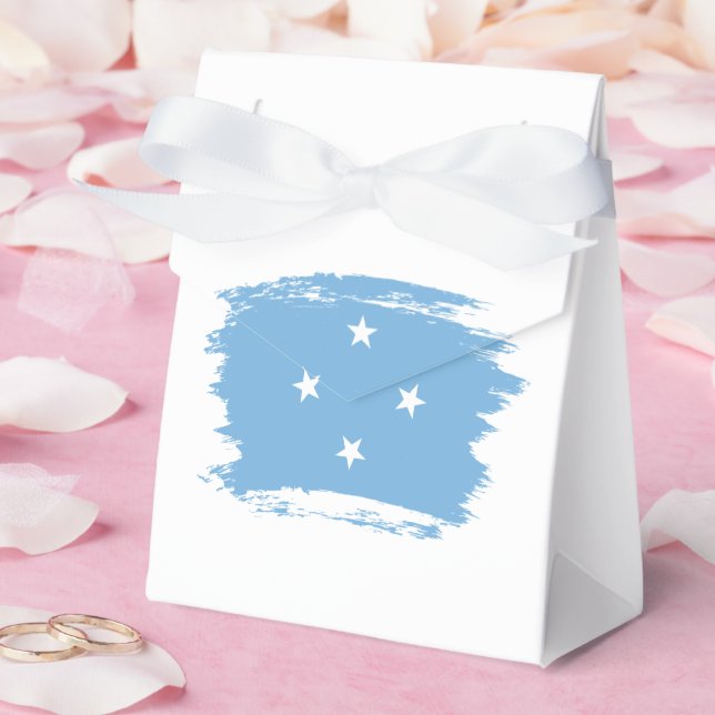 Federated States of Micronesia flag Favor Boxes (Wedding)
