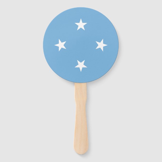 Federated States of Micronesia Flag Hand Fan (Front)