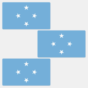 Federated States of Micronesia Flag Labels