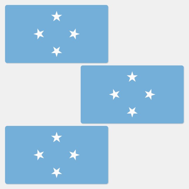 Federated States of Micronesia Flag Labels (Group)