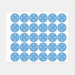 Federated States of Micronesia flag Labels