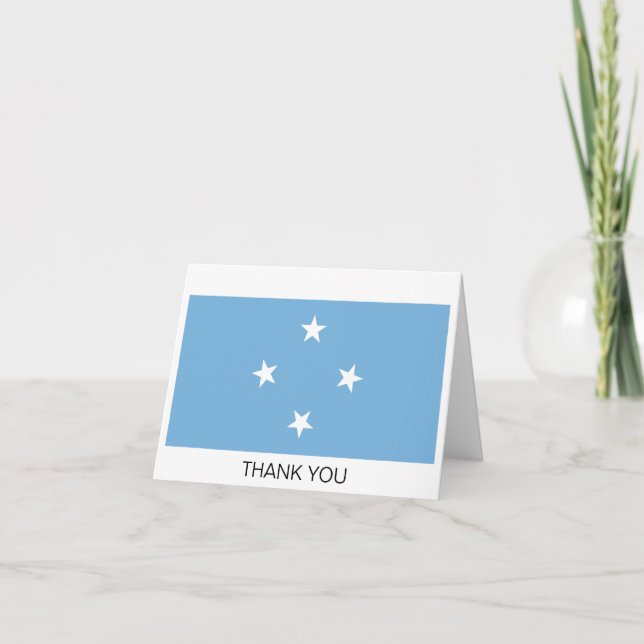 Federated States of Micronesia Flag Thank You Card (Front)