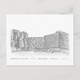 Federation Square, Melbourne, Australia Postcard