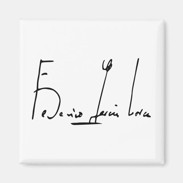 Federico García Lorca signature Magnet (Front)