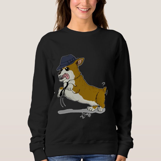 Fedora Corgi Sweatshirt (Front)
