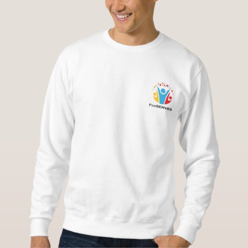 FedSERVES Mens Front  Back Logo Basic Sweatshirt