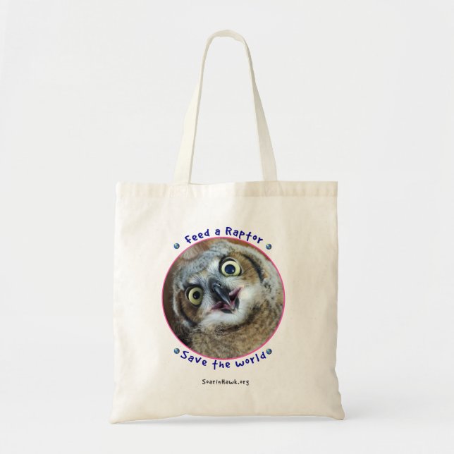 Feed A Raptor featuring Athena Tote Bag (Front)