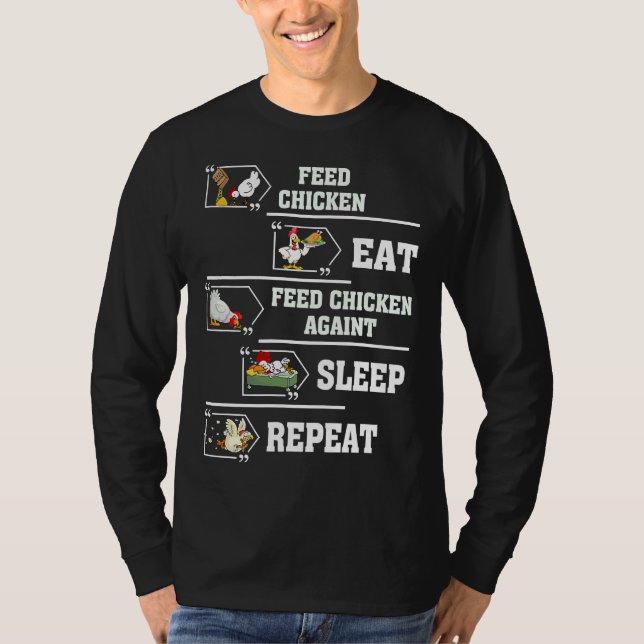 Feed Chicken Chicken Egg   T-Shirt (Front)