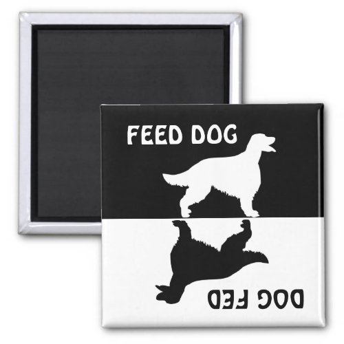 Feed dog dog fed Irish Setter fridge magnet