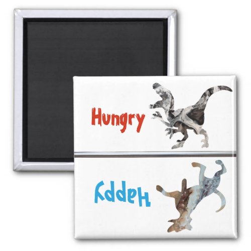 Feed Fed Dog Magnet Hungry Happy Dinosaur Funny