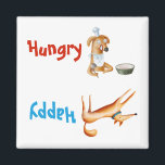 Feed Fed Dog Magnet Hungry Happy Tracker<br><div class="desc">This design may be personalized in the area provided by changing the photo and/or text. Or it can be customized by clicking Personalize this Template and then choosing the click to customize further option and delete or change the color of the background, add text, change the text color or style,...</div>