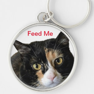 Feed Me Cat Dog pet animal cute adorable funny Keychain