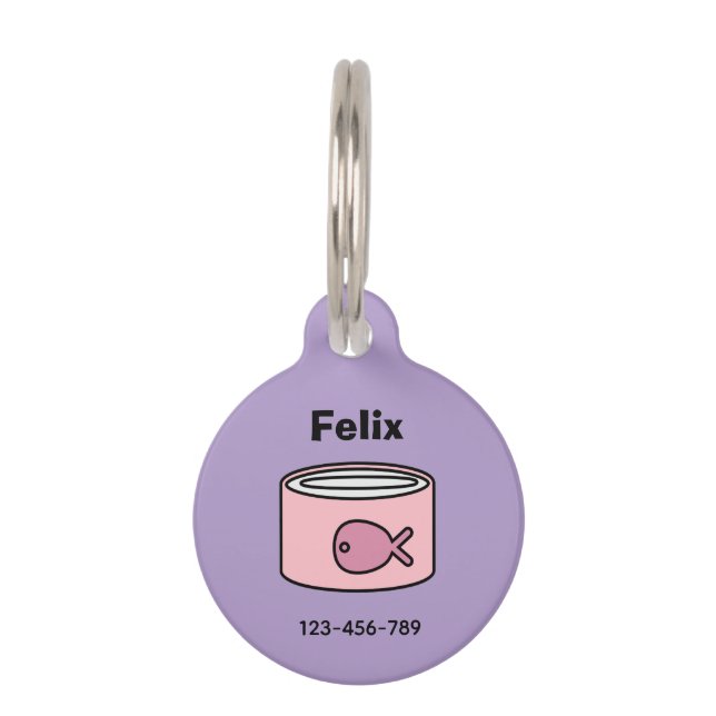Feed Me! Cat Pet ID Tag (Front)