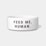 Feed me, human | Custom 2 cat photos funny Bowl<br><div class="desc">Feed me,  human | Custom 2 cat photos funny Bowl</div>