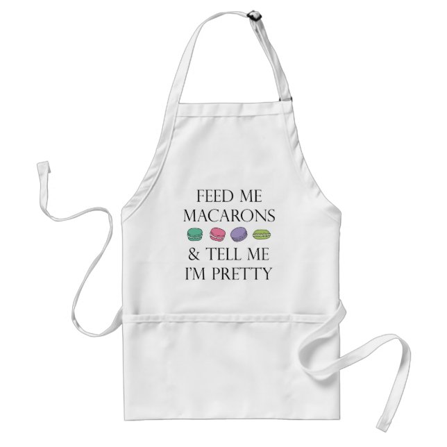 Feed Me Macarons Adult Apron (Front)