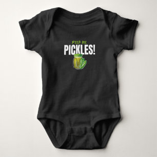 Feed Me Pickles Cucumbers Gherkin Baby Bodysuit