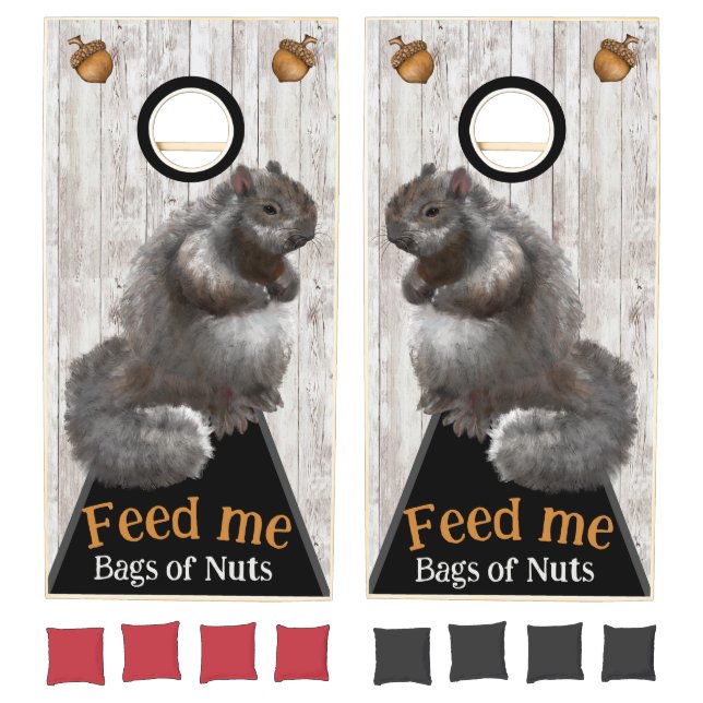 Feed Me Squirrel Backyard Cornhole Set (Set)