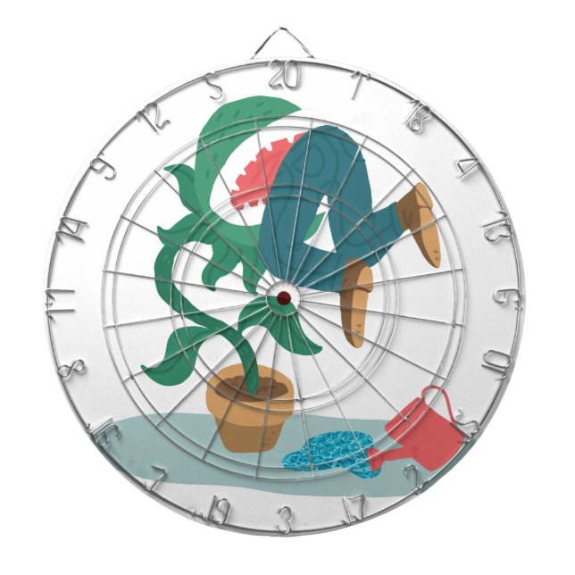 feed me venus flytrap dartboard with darts (Front)