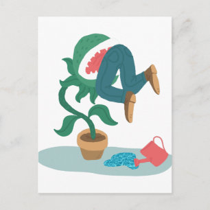 feed me venus flytrap postcard