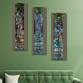 Feed My Lambs Stained Glass