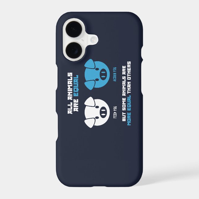 Feed Pig, Acorn  iPhone Case (Back)