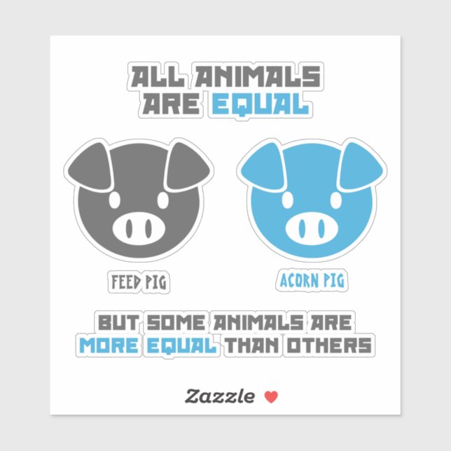 Feed Pig, Acorn  Sticker (Sheet)