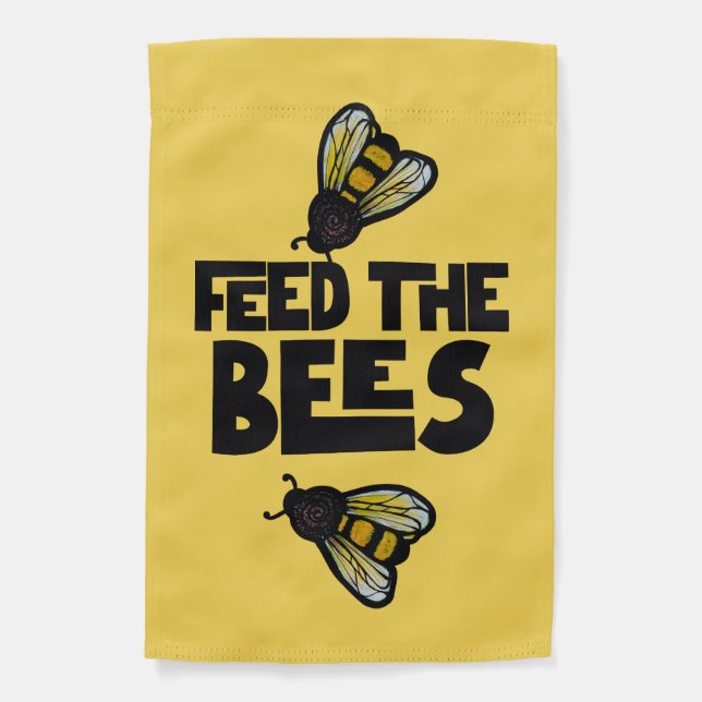 Feed the Bees Garden Flag (Front)