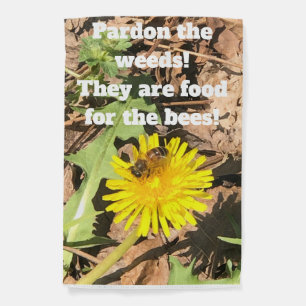 Feed the bees garden flag