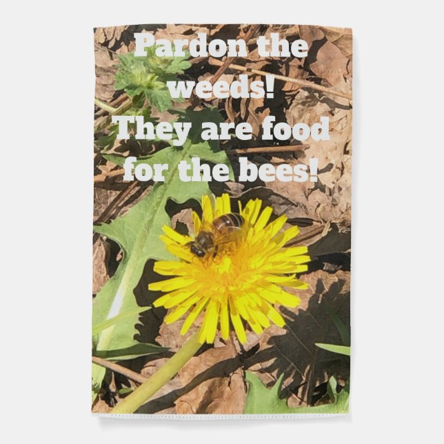 Feed the bees garden flag (Front)
