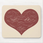 Feed The Birds Calligraphy Heart Mouse Pad at Zazzle