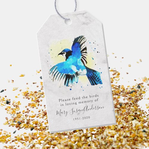 Feed the Birds in Loving Memory Funeral Gift Tags