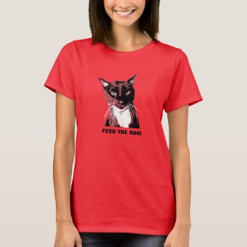 Feed The Boo Cat T-shirt by WeAreBlackCatClub at Zazzle