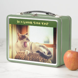 Feed the Cat Funny Metal Lunch Box