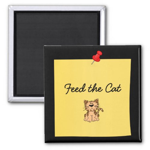 Feed the Cat Reminder post_it_note magnet