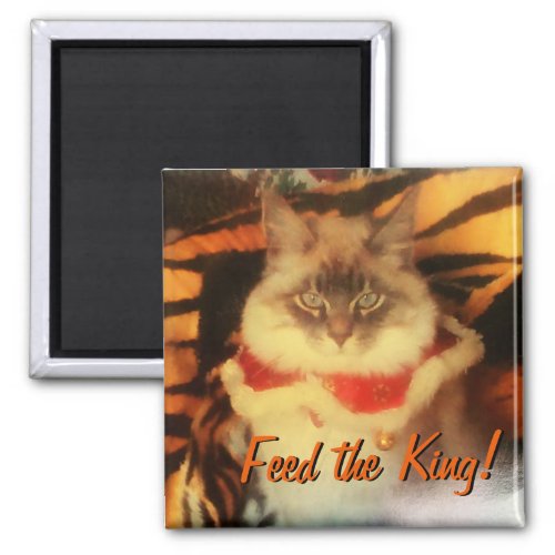 Feed the King Your pet picture meme Magnet