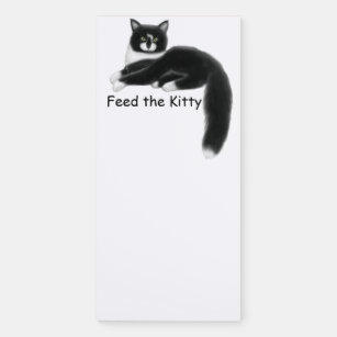 Feed the Kitty Cat Grocery List Magnetic Notepad