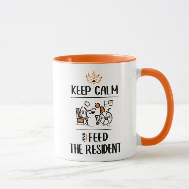 Feed the Resident. Nursing Assistant CNA Caregiver Mug (Right)