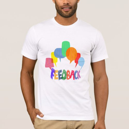 Feedback abstract word cloud colorful dialogue T_Shirt