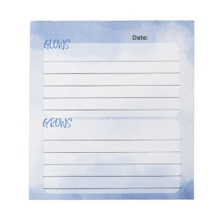 Feedback Form: Glows & Grows Notepad