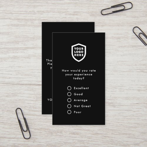 Feedback  Modern Minimalist Logo Survey Business  Business Card