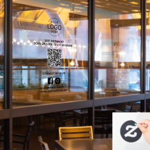 Feedback QR Code Social Media Marketing Store Sign