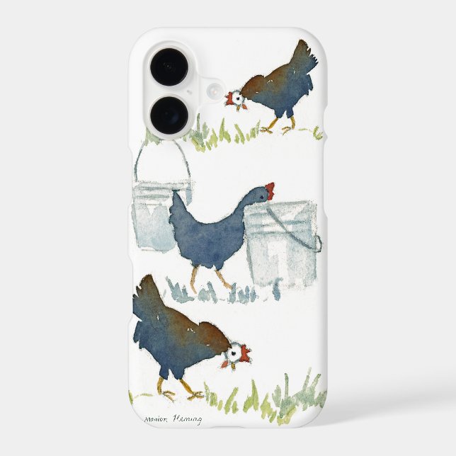 Feeding Chickens Iphone Case (Back)