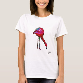 Feeding Flamingo In Abstract T-Shirt
