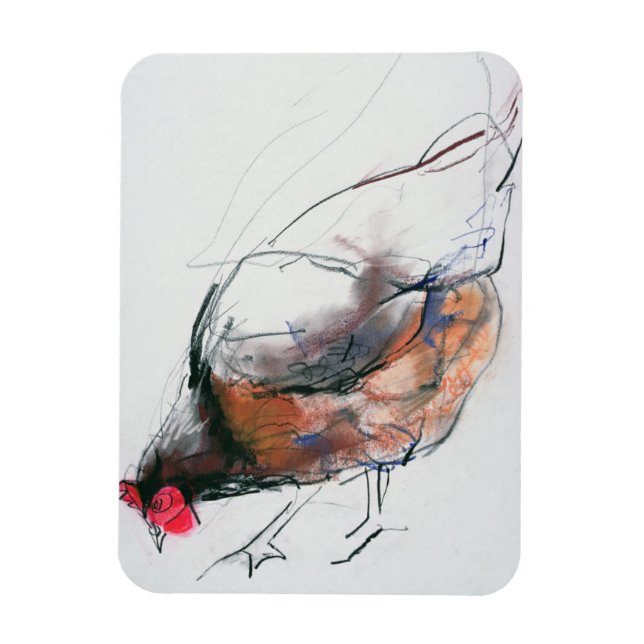 Feeding Hen Trasierra 1998 Magnet (Vertical)