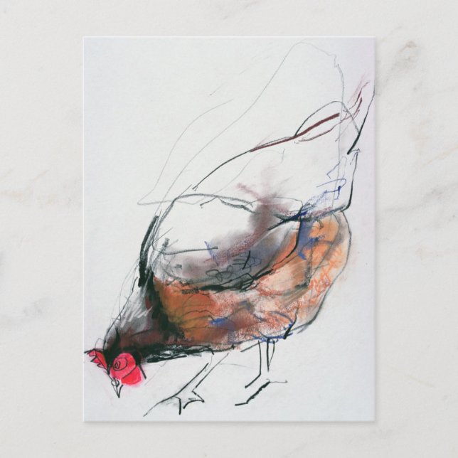 Feeding Hen Trasierra 1998 Postcard (Front)