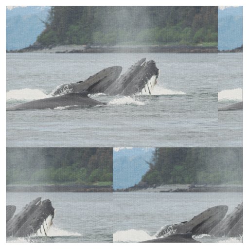 Feeding Humpback Whales Fabric