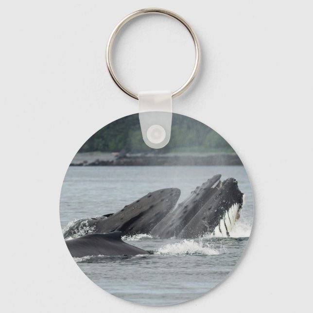 Feeding Humpback Whales Keychain (Front)