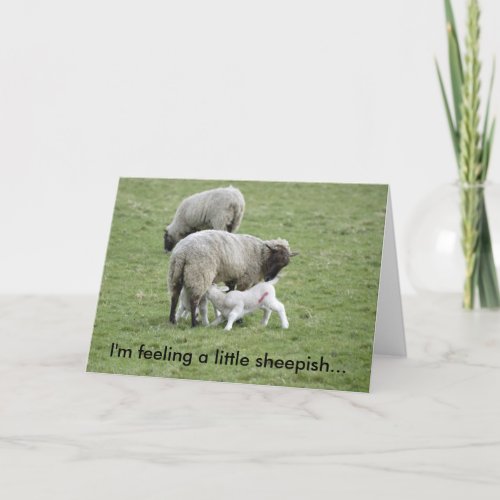 Feeding_Lambs Im feeling a little sheepish Card